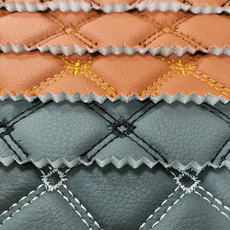 Cuir de broderie en PVC pour siège de voiture